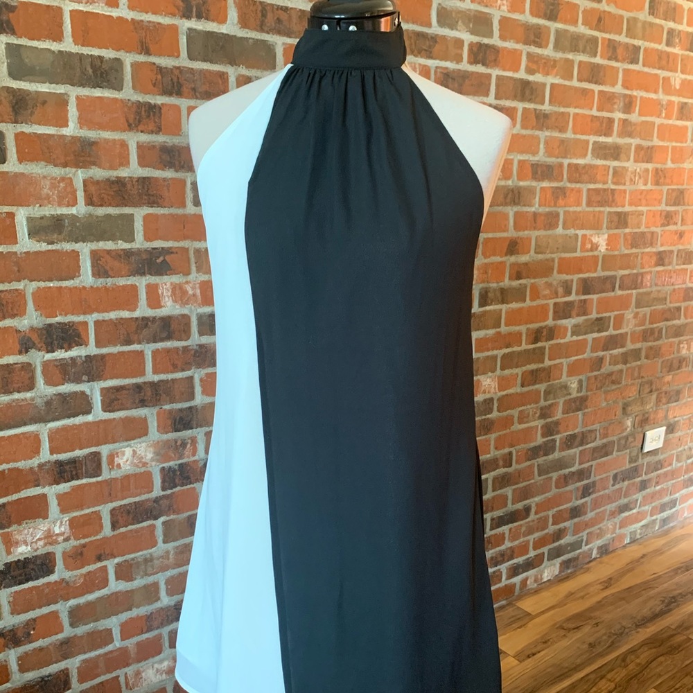 Floaty summer black and white dress